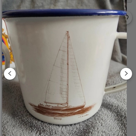 Vintage British Navy Pusser’s Rum Sailing Mugs Enamel Tin 4 Set New in Box Rare - Picture 11 of 12